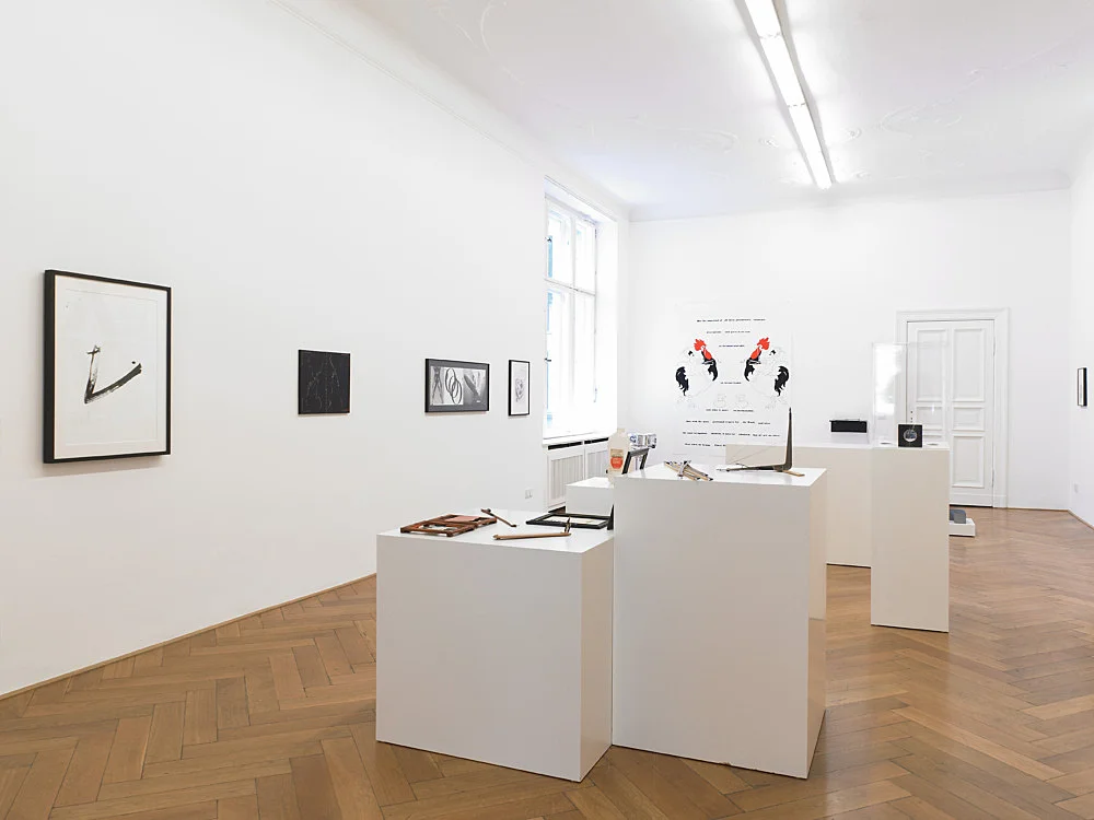 Quodlibet III Alphabets and Instruments — Tomma Abts Nairy Baghramian Cosima von Bonin Moritz von Oswald, Elektronik Tony Conrad Simon Denny Lukas Duwenhögger... — Exhibitions — Galerie Buchholz — Image 00