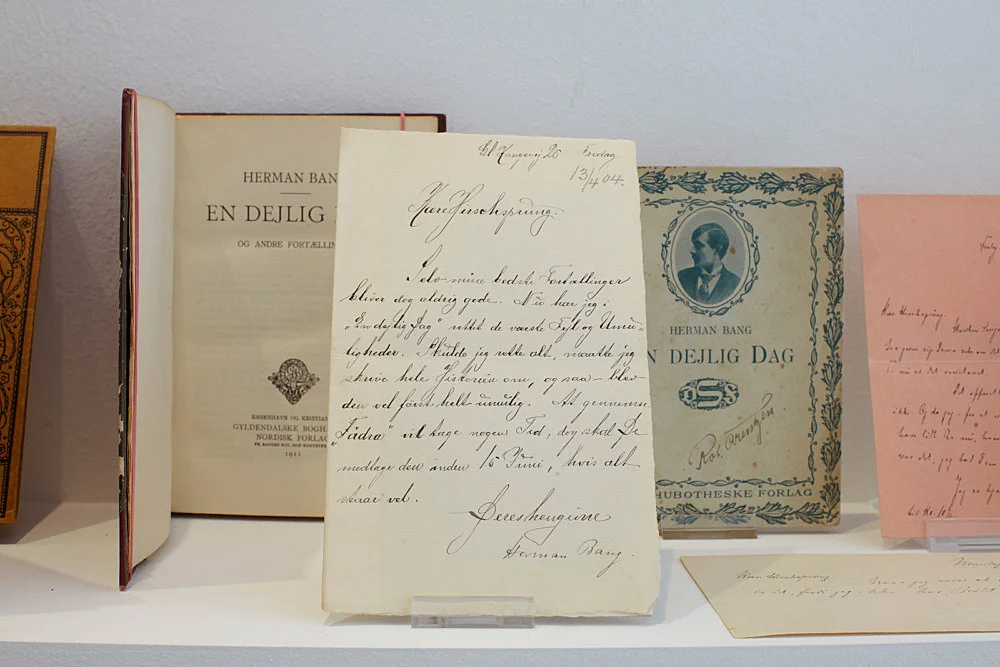 zusammengestellt von Henrik Olesen amp Daniel Buchholz — Bücher, Manuskripte und Briefe von Herman Bang 1857-1912 — Exhibitions — Galerie Buchholz — Image 00
