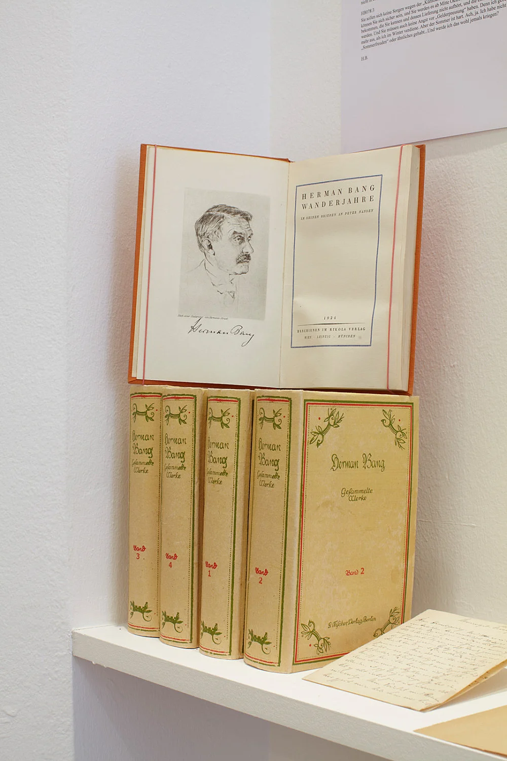 zusammengestellt von Henrik Olesen amp Daniel Buchholz — Bücher, Manuskripte und Briefe von Herman Bang 1857-1912 — Exhibitions — Galerie Buchholz — Image 14