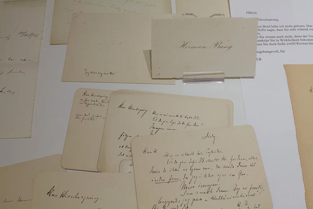 zusammengestellt von Henrik Olesen amp Daniel Buchholz — Bücher, Manuskripte und Briefe von Herman Bang 1857-1912 — Exhibitions — Galerie Buchholz — Image 00