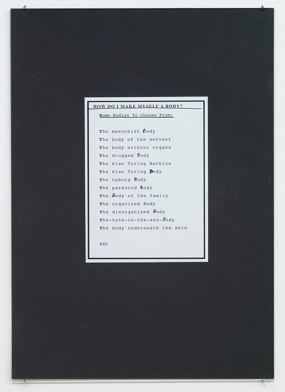 How do I make myself a body — Henrik Olesen — Exhibitions — Galerie Buchholz — Image 23