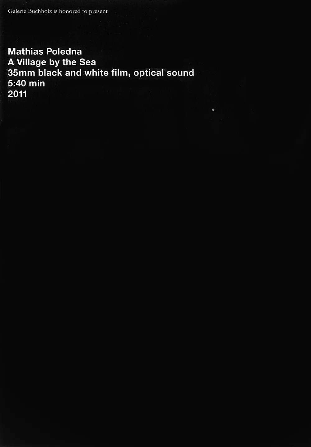 A Village by the Sea — Mathias Poledna — Exhibitions — Galerie Buchholz — Image 01