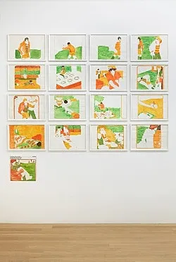 an exhibition organized by Diedrich Diederichsen amp Christopher Müller feat. Marcus Behmer, Stefan George, Rainer Werner Fassbinder, Hans Henny Jahnn, Lutz Bacher, Hans Kayser, Ludwig Gosewitz, Jordan Belson, Hapshash and the Coloured Coat, The Fool, Rogério Duarte, The Red KrayolaMayo Thompson, Walter de Maria, Sigmar Polke, Emil Schult, Isaac Abrams, John McCracken, Pedro Bell, Kai Althoff, Henrik Olesen, Öyvind Fahlström, Karlheinz Stockhausen, Sun Ra, Hartmut Geerken, Albert Oehlen, Jack Goldstein, Jutta Koether, Isa Genzken, Palermo, John Coltrane, Tony Conrad — Cosmic Communities Coming Out Into Outer Space Homofuturism, Applied Psychedelia amp Magic Connectivity — Exhibitions — Galerie Buchholz — Image 153