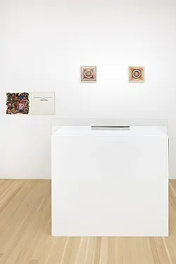 an exhibition organized by Diedrich Diederichsen amp Christopher Müller feat. Marcus Behmer, Stefan George, Rainer Werner Fassbinder, Hans Henny Jahnn, Lutz Bacher, Hans Kayser, Ludwig Gosewitz, Jordan Belson, Hapshash and the Coloured Coat, The Fool, Rogério Duarte, The Red KrayolaMayo Thompson, Walter de Maria, Sigmar Polke, Emil Schult, Isaac Abrams, John McCracken, Pedro Bell, Kai Althoff, Henrik Olesen, Öyvind Fahlström, Karlheinz Stockhausen, Sun Ra, Hartmut Geerken, Albert Oehlen, Jack Goldstein, Jutta Koether, Isa Genzken, Palermo, John Coltrane, Tony Conrad — Cosmic Communities Coming Out Into Outer Space Homofuturism, Applied Psychedelia amp Magic Connectivity — Exhibitions — Galerie Buchholz — Image 192