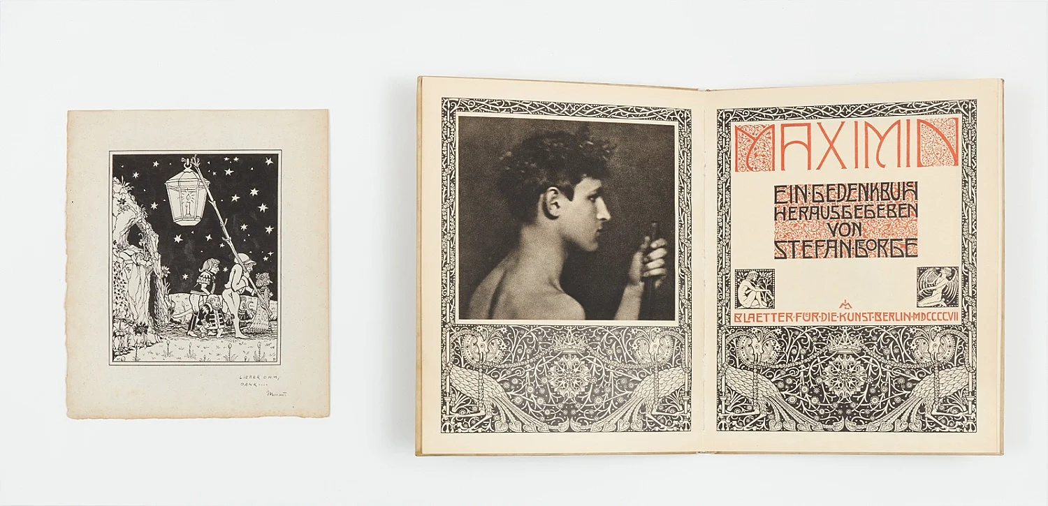 an exhibition organized by Diedrich Diederichsen amp Christopher Müller feat. Marcus Behmer, Stefan George, Rainer Werner Fassbinder, Hans Henny Jahnn, Lutz Bacher, Hans Kayser, Ludwig Gosewitz, Jordan Belson, Hapshash and the Coloured Coat, The Fool, Rogério Duarte, The Red KrayolaMayo Thompson, Walter de Maria, Sigmar Polke, Emil Schult, Isaac Abrams, John McCracken, Pedro Bell, Kai Althoff, Henrik Olesen, Öyvind Fahlström, Karlheinz Stockhausen, Sun Ra, Hartmut Geerken, Albert Oehlen, Jack Goldstein, Jutta Koether, Isa Genzken, Palermo, John Coltrane, Tony Conrad — Cosmic Communities Coming Out Into Outer Space Homofuturism, Applied Psychedelia amp Magic Connectivity — Exhibitions — Galerie Buchholz — Image 06