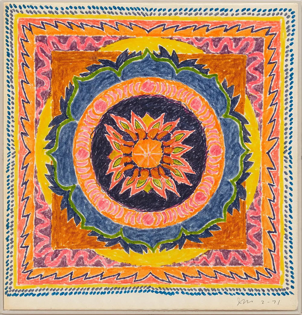 an exhibition organized by Diedrich Diederichsen amp Christopher Müller feat. Marcus Behmer, Stefan George, Rainer Werner Fassbinder, Hans Henny Jahnn, Lutz Bacher, Hans Kayser, Ludwig Gosewitz, Jordan Belson, Hapshash and the Coloured Coat, The Fool, Rogério Duarte, The Red KrayolaMayo Thompson, Walter de Maria, Sigmar Polke, Emil Schult, Isaac Abrams, John McCracken, Pedro Bell, Kai Althoff, Henrik Olesen, Öyvind Fahlström, Karlheinz Stockhausen, Sun Ra, Hartmut Geerken, Albert Oehlen, Jack Goldstein, Jutta Koether, Isa Genzken, Palermo, John Coltrane, Tony Conrad — Cosmic Communities Coming Out Into Outer Space Homofuturism, Applied Psychedelia amp Magic Connectivity — Exhibitions — Galerie Buchholz — Image 00