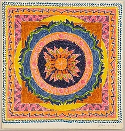 an exhibition organized by Diedrich Diederichsen amp Christopher Müller feat. Marcus Behmer, Stefan George, Rainer Werner Fassbinder, Hans Henny Jahnn, Lutz Bacher, Hans Kayser, Ludwig Gosewitz, Jordan Belson, Hapshash and the Coloured Coat, The Fool, Rogério Duarte, The Red KrayolaMayo Thompson, Walter de Maria, Sigmar Polke, Emil Schult, Isaac Abrams, John McCracken, Pedro Bell, Kai Althoff, Henrik Olesen, Öyvind Fahlström, Karlheinz Stockhausen, Sun Ra, Hartmut Geerken, Albert Oehlen, Jack Goldstein, Jutta Koether, Isa Genzken, Palermo, John Coltrane, Tony Conrad — Cosmic Communities Coming Out Into Outer Space Homofuturism, Applied Psychedelia amp Magic Connectivity — Exhibitions — Galerie Buchholz — Image 194