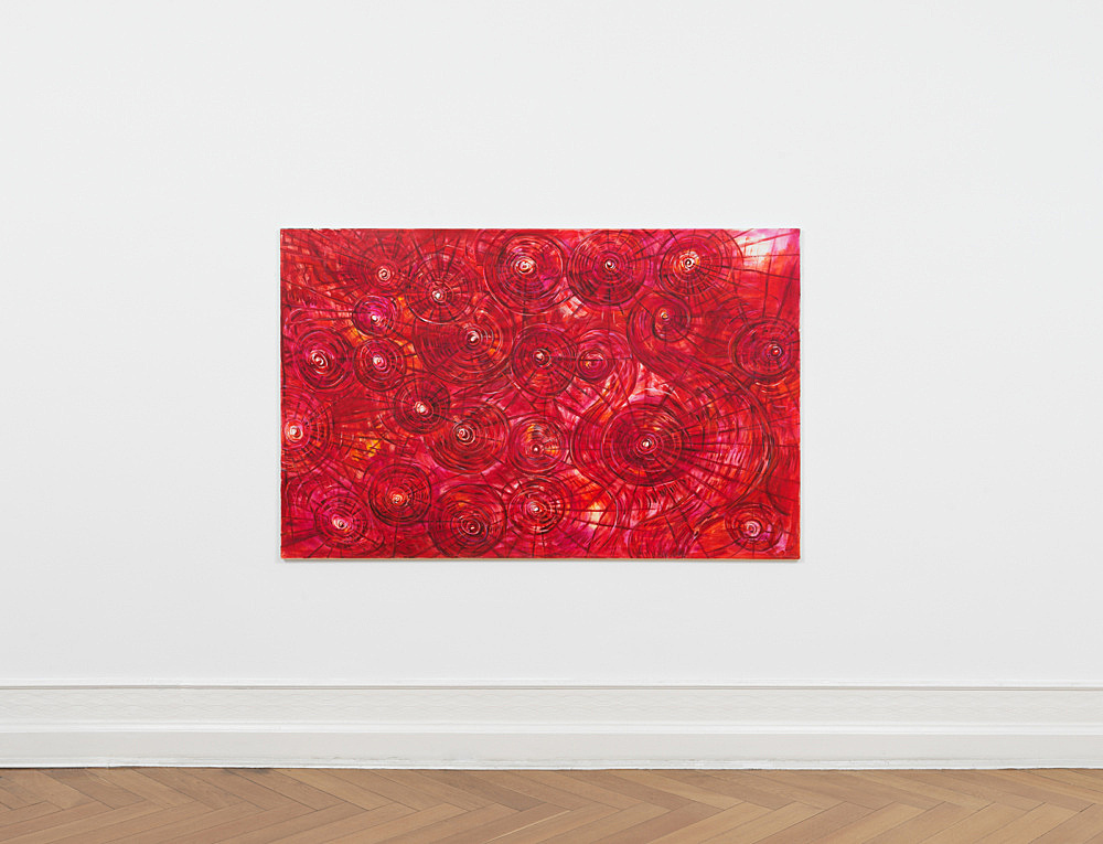 Jutta Koether – "Subject is the absolute Unrest of Becoming", 1989 oil on canvas 120 x 190 cm installation view Galerie Buchholz, Berlin 2019