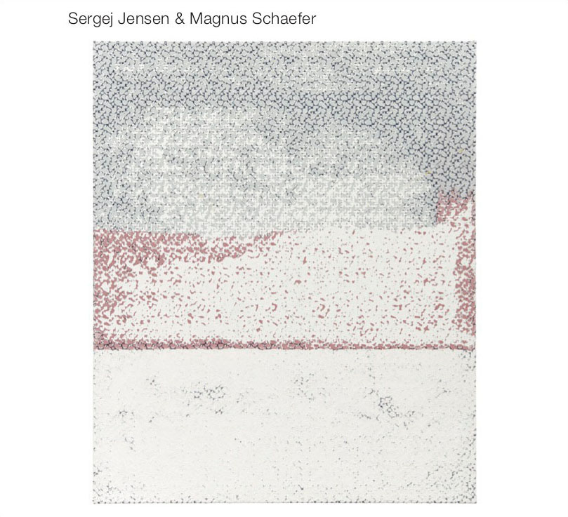 Sergej Jensen & Magnus Schaefer – 2020, music CD, 22'
Edition 300
Euro 15,- – This CD contains seven tracks that artist Sergej Jensen recorded with Magnus Schaefer in New York between 2017 and 2018. The tracks were first played at the opening of Sergej Jensen’s 2018 exhibition at Galerie Buchholz New York. In 2019, the recordings were mastered at the studio of Gordon Pohl in Düsseldorf.
