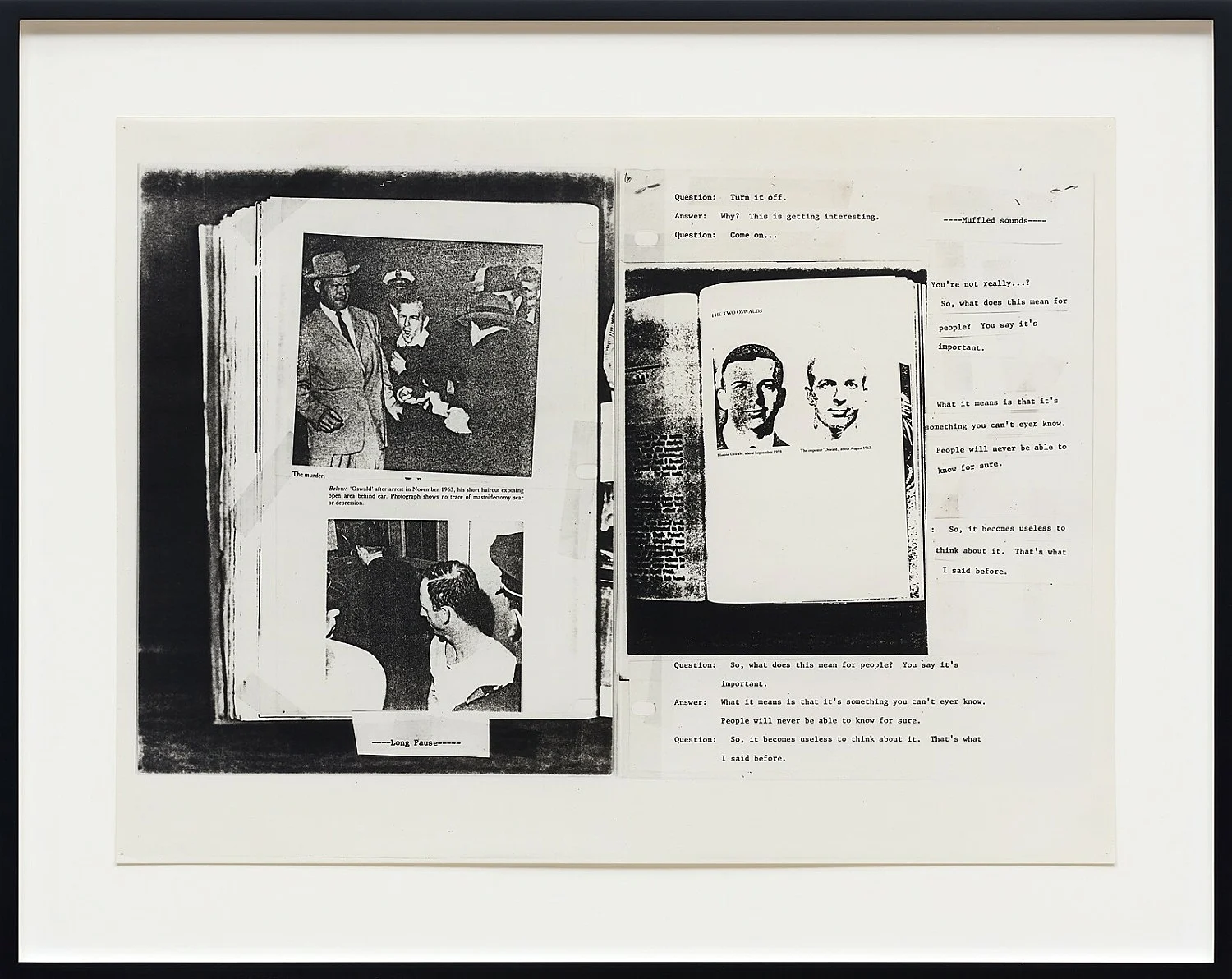 The Lee Harvey Oswald Interview — Lutz Bacher — Exhibitions — Galerie Buchholz — Image 20
