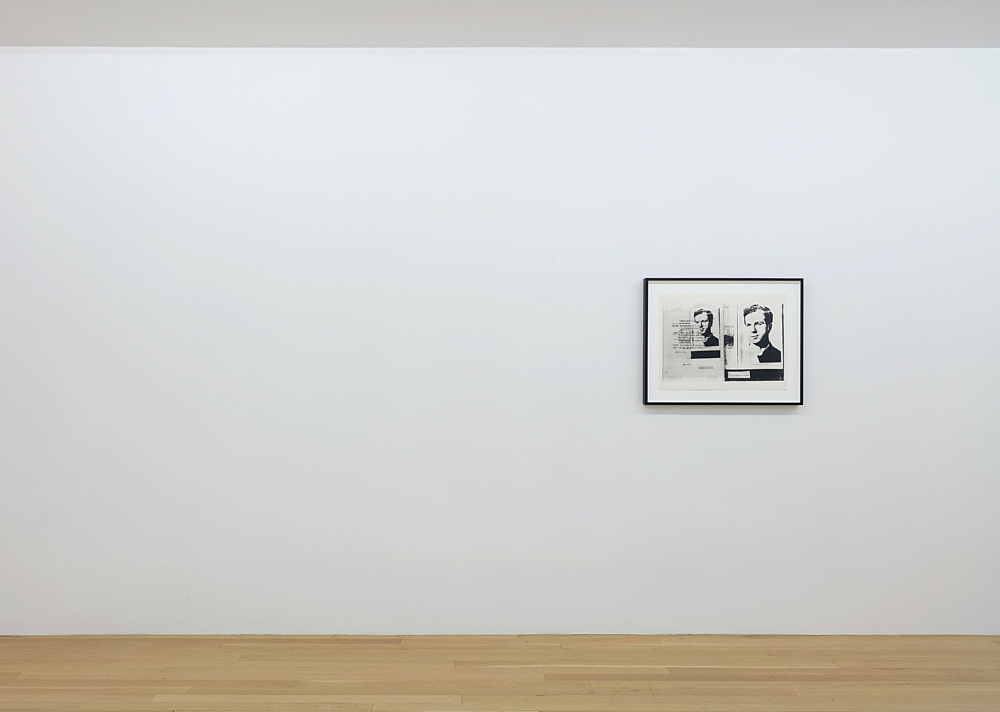 Lutz Bacher – The Lee Harvey Oswald Interview (Positive), 1976-78 9 photostatic silver gelatin prints each 18 x 24 inches (framed: 23,5 x 29,5 x 1,5 inches) detail installation view Galerie Buchholz, New York 2021