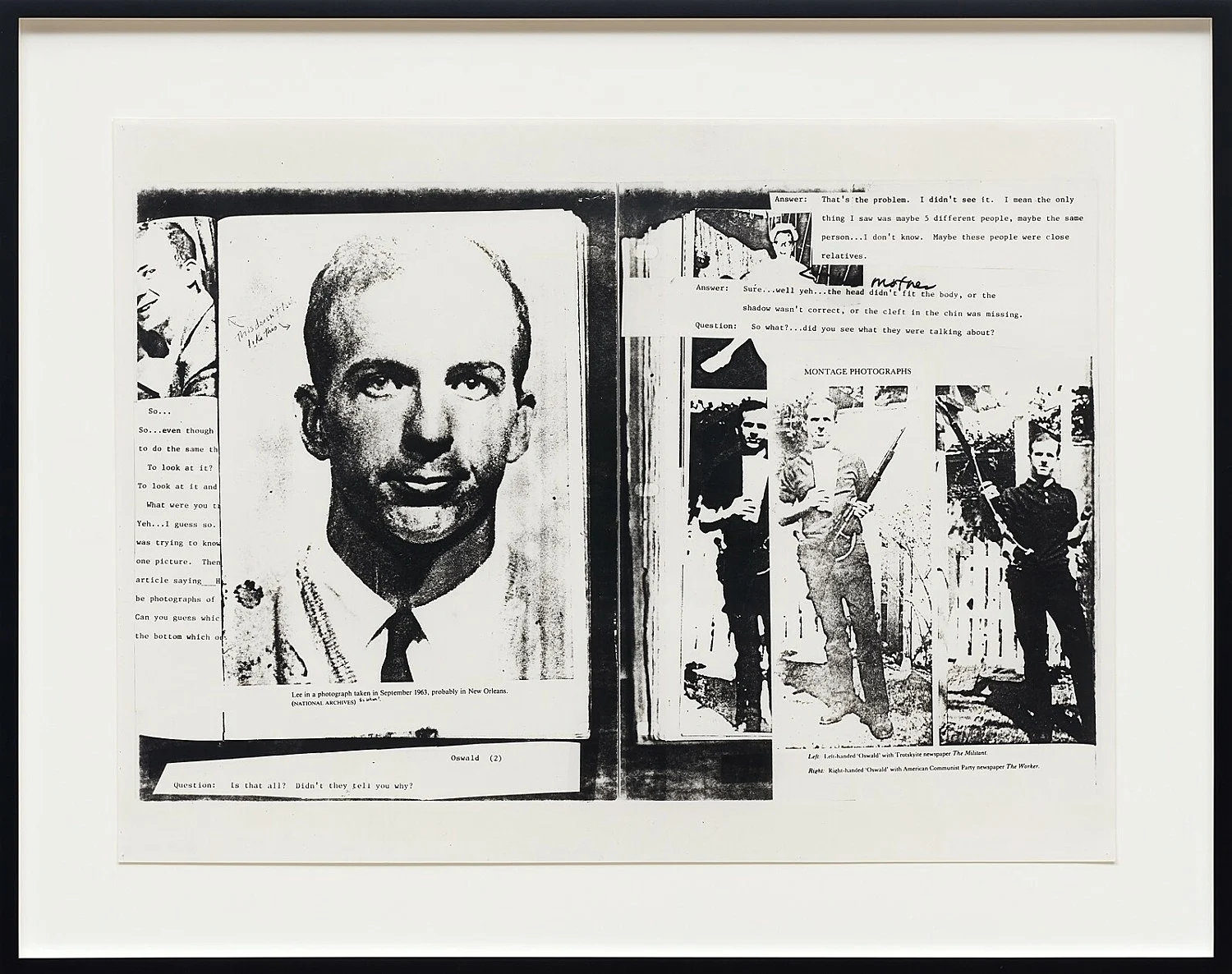 The Lee Harvey Oswald Interview — Lutz Bacher — Exhibitions — Galerie Buchholz — Image 11